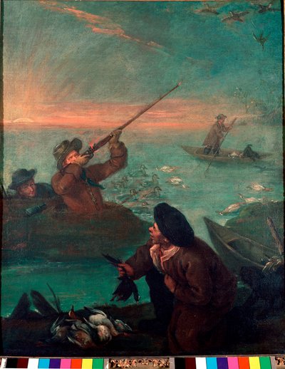 Caccia alle anatre nella laguna da Pietro Longhi