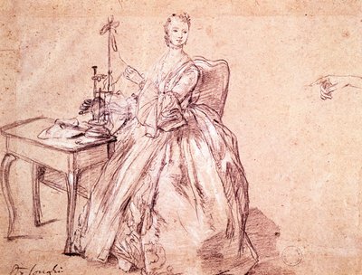 Donna che fila il filo da Pietro Longhi