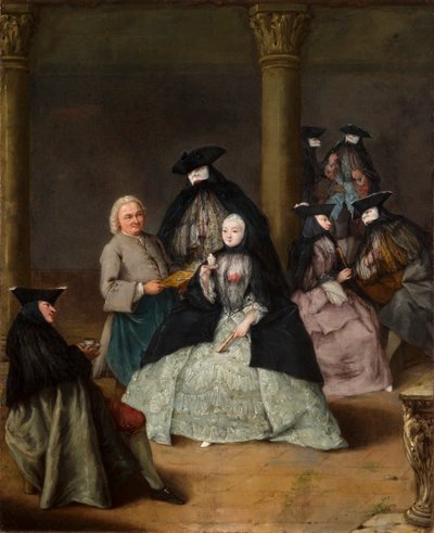 Festa in maschera in un cortile da Pietro Longhi