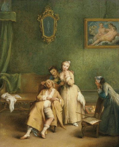 Il solletico, c. 1755 da Pietro Longhi