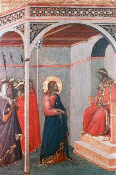 Cristo davanti a Pilato, c1306-1348 da Pietro Lorenzetti
