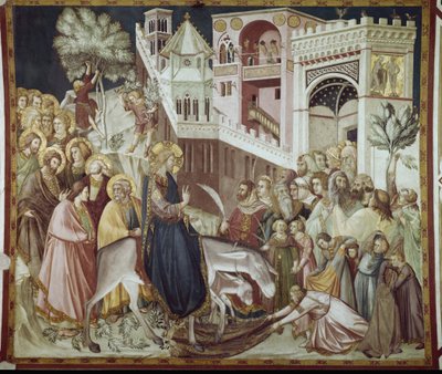 Ingresso di Cristo a Gerusalemme - Affresco di Pietro Lorenzetti (1280-1348) da Pietro Lorenzetti