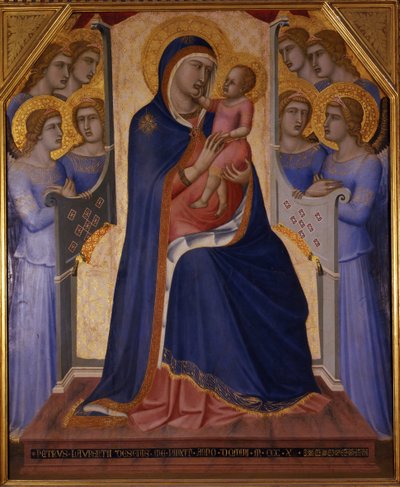 Madonna col Bambino in trono con angeli da Pietro Lorenzetti