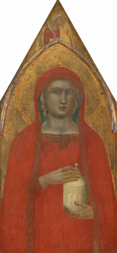 Santa Maria Maddalena, con un angelo [pannello sinistro] da Pietro Lorenzetti