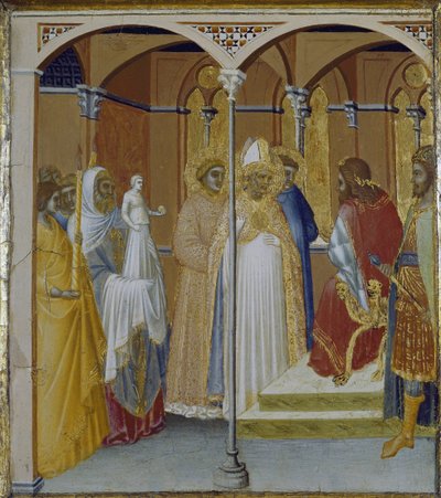 Santa Sabina di Spoleto davanti al governatore della Toscana Venustiano da Pietro Lorenzetti