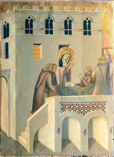Il beato guarisce il piede di un monaco dell