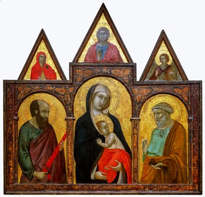 Vergine e Bambino con i Santi Paolo e Pietro, 1310-20 da Pietro Lorenzetti