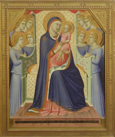 Vergine e bambino in trono con angeli, 1340 da Pietro Lorenzetti