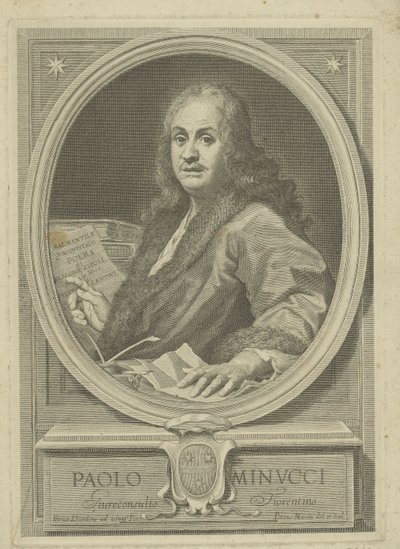 Ritratto del poeta Paolo Minucci 1606-1695, 1720s da Pietro Masini