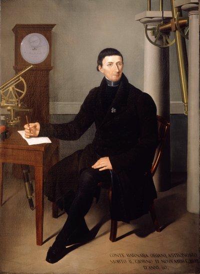 Ritratto di Barnaba Oriani, astronomo (1752 - 1832) di N. Carducci. Dipinto del XIX secolo. da Pietro Narducci