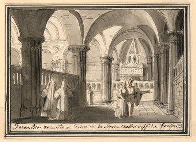 Scenografia, interno di una chiesa da Pietro Narducci