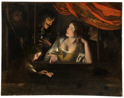 Figure in un interno intorno a una lanterna da Pietro Paolini