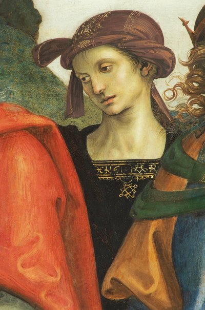 Geremia, dettaglio da Santo Padre con profeti e sibille da Pietro Perugino