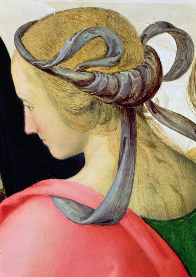 Il matrimonio della Vergine, (dettaglio di una delle compagne della Vergine) da Pietro Perugino