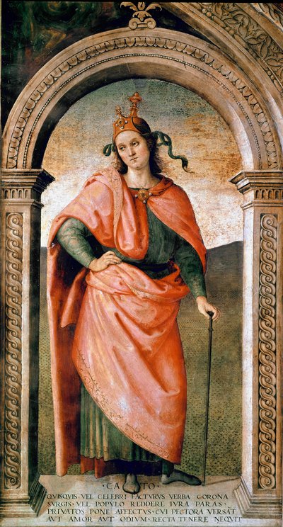 Rappresentazione di Catone il Censore (234-149 a.C.), politico romano. Affresco di Pietro Vannucci detto il Perugino da Pietro Perugino
