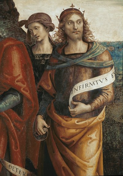 Salomone, dettaglio di Il Padre Eterno circondato da Profeti e Sibille da Pietro Perugino