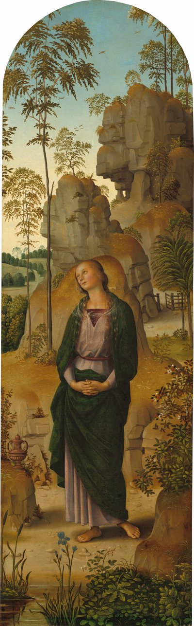 La crocifissione con la Vergine, San Giovanni, San Girolamo e Santa Maria Maddalena [pannello destro] da Pietro Perugino