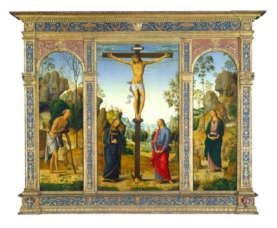 La Crocifissione con la Vergine, San Giovanni, San Girolamo e Santa Maria Maddalena, c.1482-1485 da Pietro Perugino