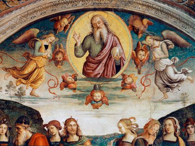 Il Signore circondato da profezie e sibille (dettaglio) da Pietro Perugino