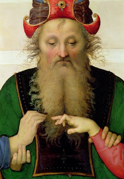 Il matrimonio della Vergine, (dettaglio del sommo sacerdote) da Pietro Perugino