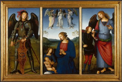 Tre pannelli di un altare, Certosa, c. 1500 da Pietro Perugino