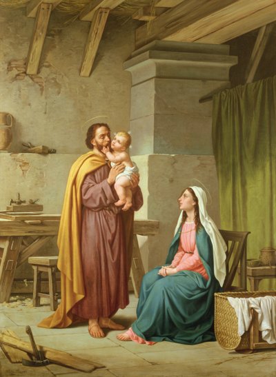 La Sacra Famiglia nella bottega di San Giuseppe da Pietro Pezzati