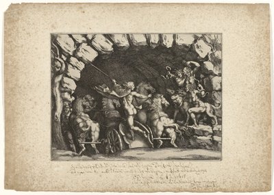 Plutone entra negli inferi da Pietro Sante Bartoli