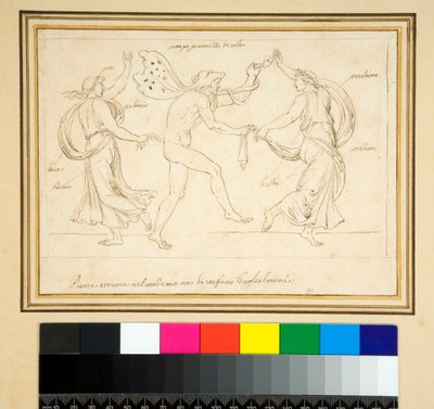 Un satiro e due donne che danzano da Pietro Santi Bartoli