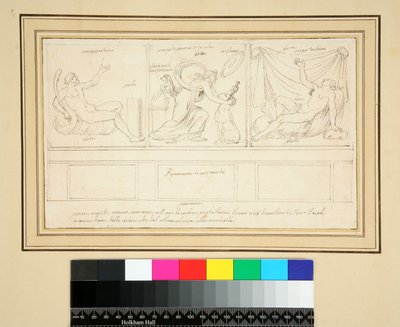 Un muro con tre pannelli da Pietro Santi Bartoli