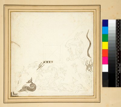 Disegno incompleto del pavimento a mosaico 
