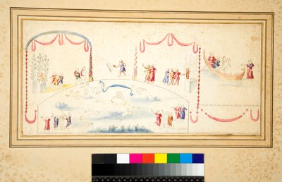 Afrodite che nuota con numerosi putti intorno da Pietro Santi Bartoli