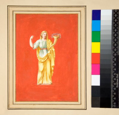 Figura femminile su sfondo rosso da Pietro Santi Bartoli