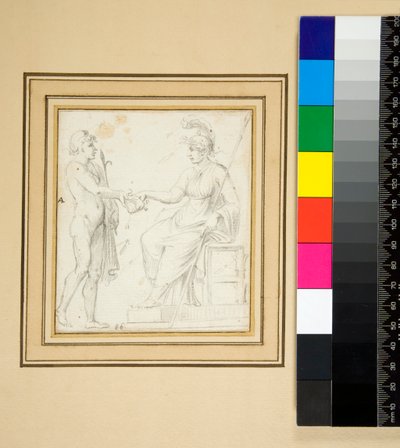 Grande parete oblungo con cinque compartimenti da Pietro Santi Bartoli
