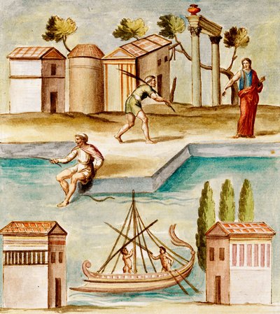 MS Gen 1496 Scena del porto, 1674 da Pietro Santi Bartoli