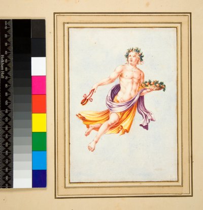Figura maschile con ghirlanda di foglie da Pietro Santi Bartoli