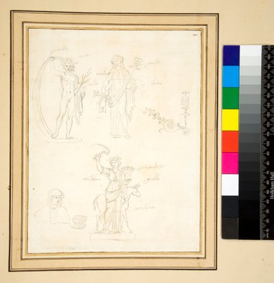 Schizzo di tre figure da Pietro Santi Bartoli