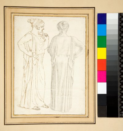 Due vedute di una statuetta di bronzo da Pietro Santi Bartoli