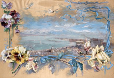Veduta di Napoli attraverso le viole del pensiero da Pietro Scoppetta