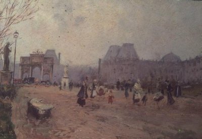 Veduta dei Giardini delle Tuileries, Parigi da Pietro Scoppetta