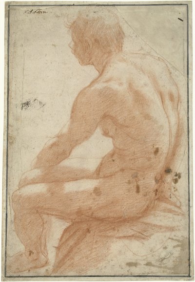 Studio di un modello maschile seduto da Pietro Sorri