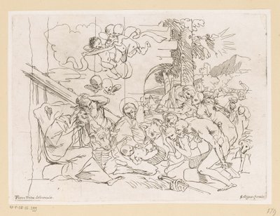 Adorazione dei pastori da Pietro Testa