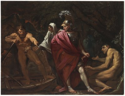 Enea e la Sibilla Cumana presentano il ramo d
