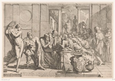 Alcibiade interrompe la conversazione tra Socrate e i suoi amici da Pietro Testa