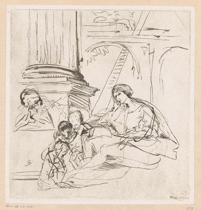 Sacra Famiglia con due bambini da Pietro Testa