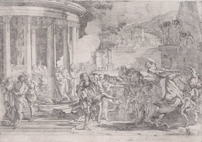 Sinorix portato dal tempio di Artemide cercando di sfuggire agli effetti del veleno da Pietro Testa