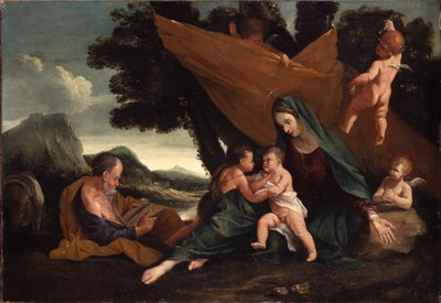 Il riposo durante la fuga in Egitto da Pietro Testa