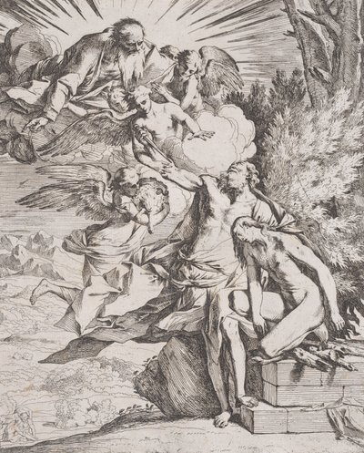 Il sacrificio di Isacco da parte di suo padre Abramo, ca. 1640-42 da Pietro Testa