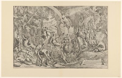 Trionfo della pittura sul Parnaso da Pietro Testa