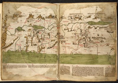 Mappa della Terra Santa da Pietro Vesconte
