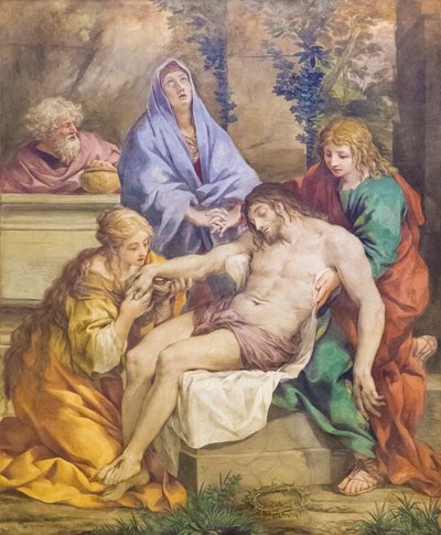 Pietà con la Madonna, San Giovanni Battista, Santa Maria Maddalena e Nicodemo da Pietro da (1596 1669) Cortona